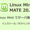 Linux Mint MATE 20.1 でサーバ構築 ＃1 インストール／サスペンド防止